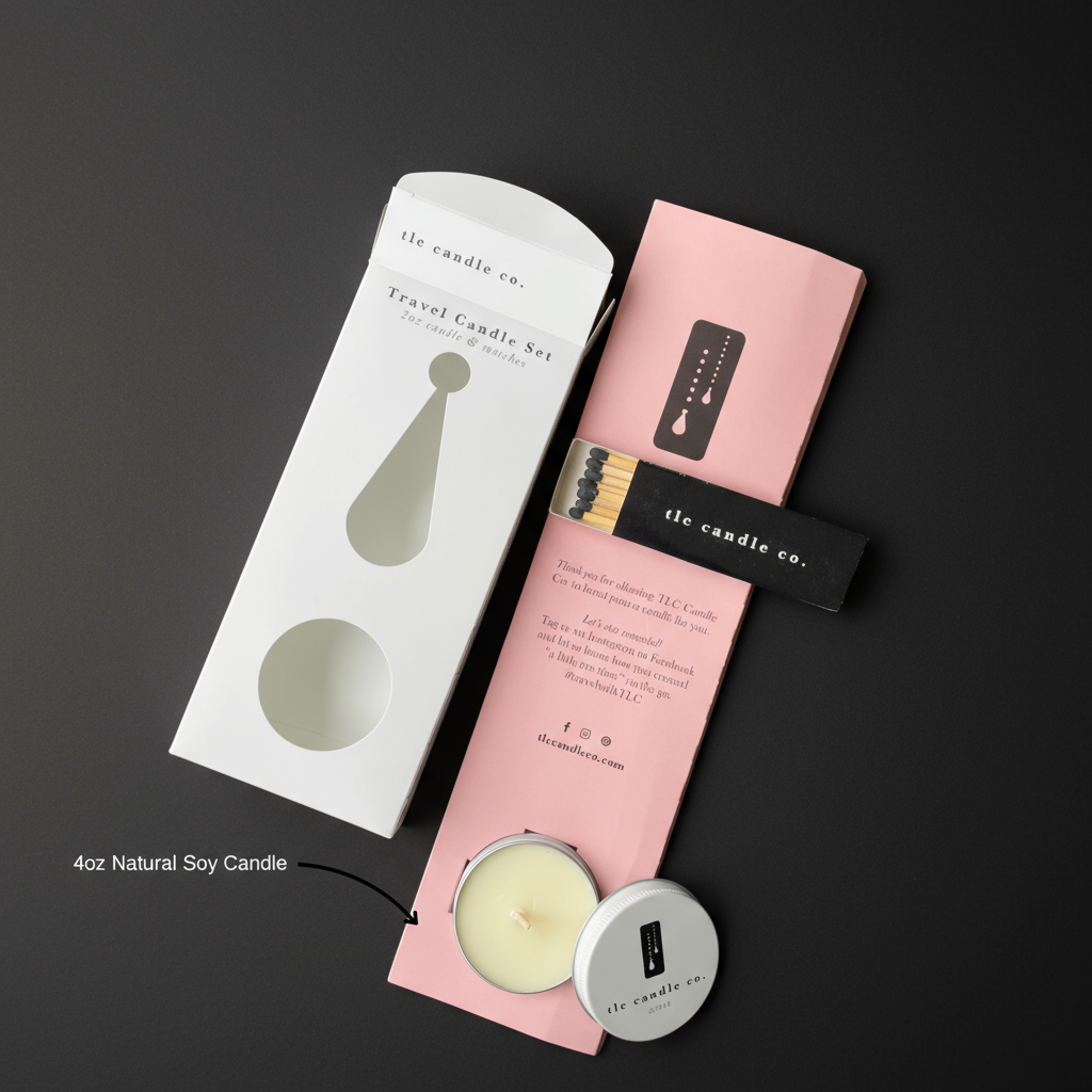 Travel Candle with Matches - Harvest