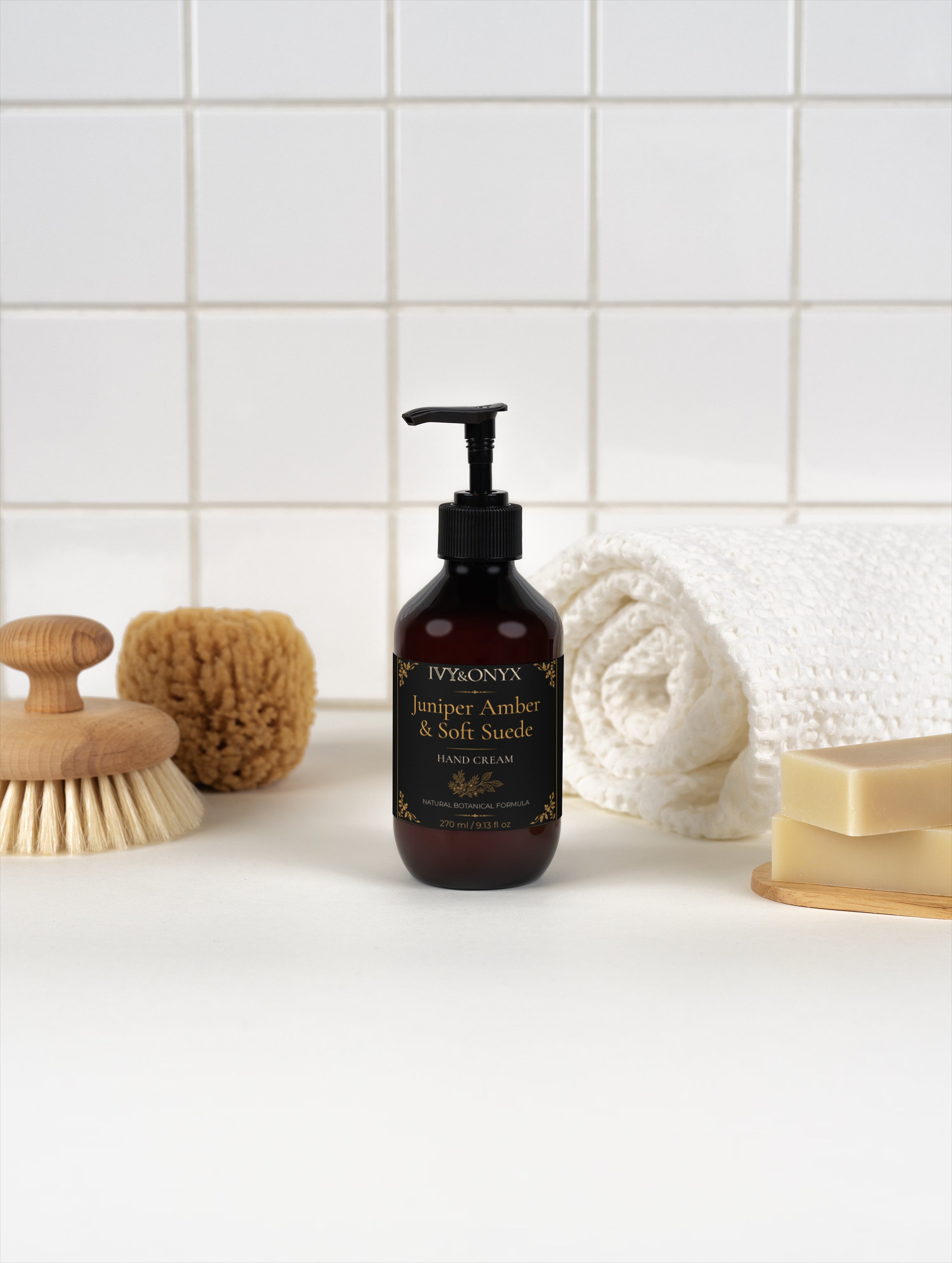Juniper Amber & Soft Suede Hand Cream, 270 ml / 9.13 fl oz