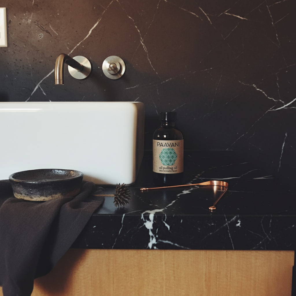 Mint Oral Care Ritual | Ayurvedic Oil Pulling & Tongue Cleaning