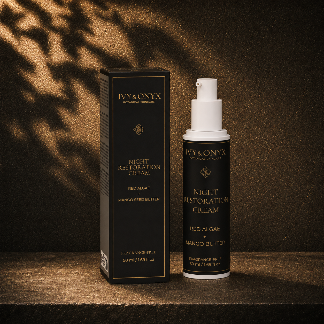 Crème réparatrice de nuit à l'algue rouge et au beurre de mangue