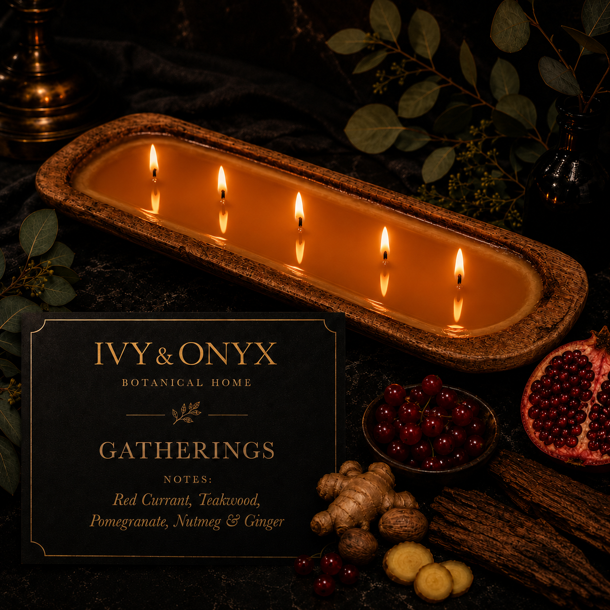 Gatherings Five-Wick Dough Bowl Candle