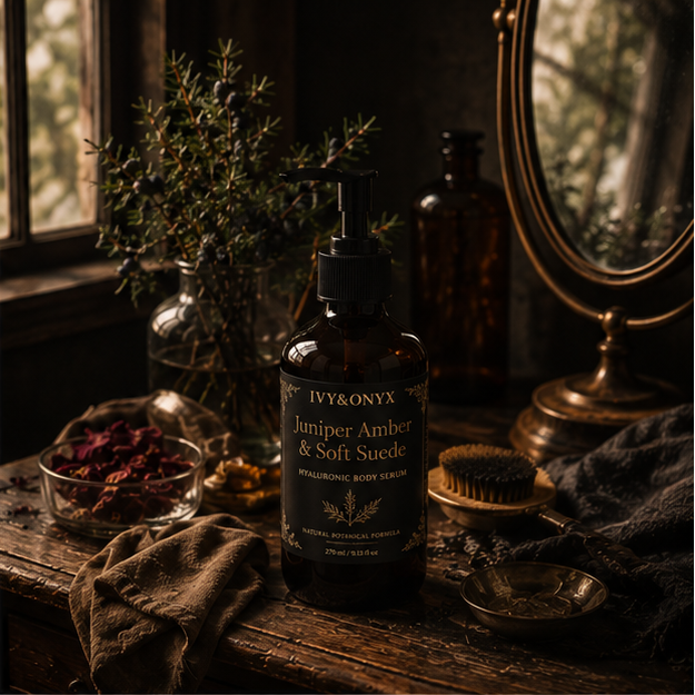 Juniper Amber & Soft Suede Hyaluronic Body Serum – 270 ml / 9.13 fl oz