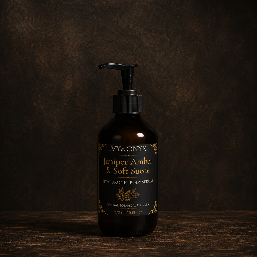 Juniper Amber & Soft Suede Hyaluronic Body Serum – 270 ml / 9.13 fl oz