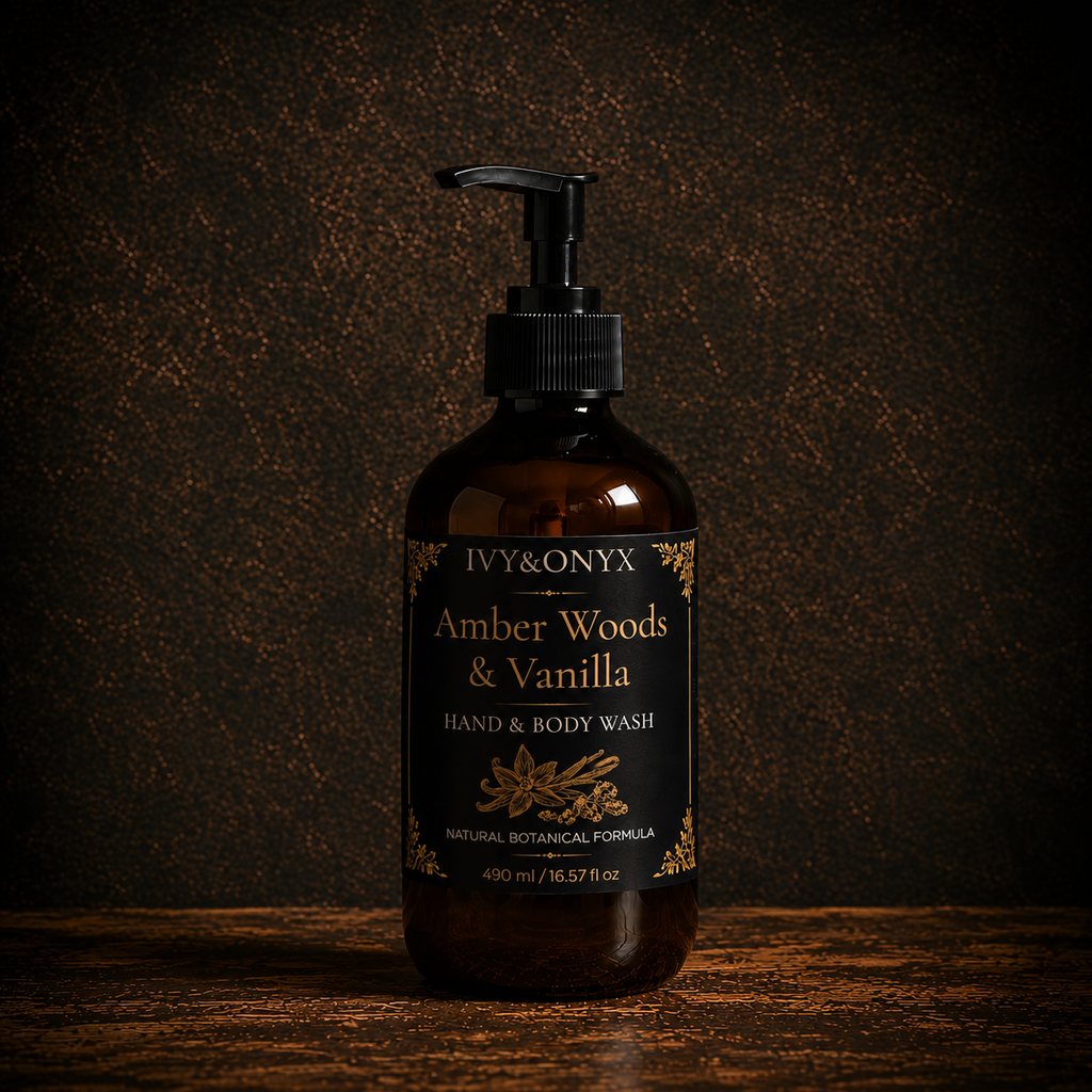 Amber Woods & Vanilla Hand & Body Wash • 490 ml / 16.57 fl oz