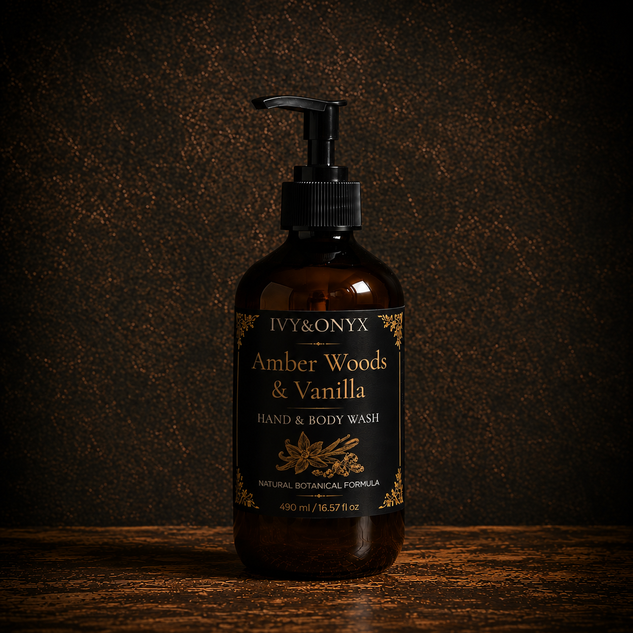Amber Woods & Vanilla Hand & Body Wash • 490 ml / 16.57 fl oz