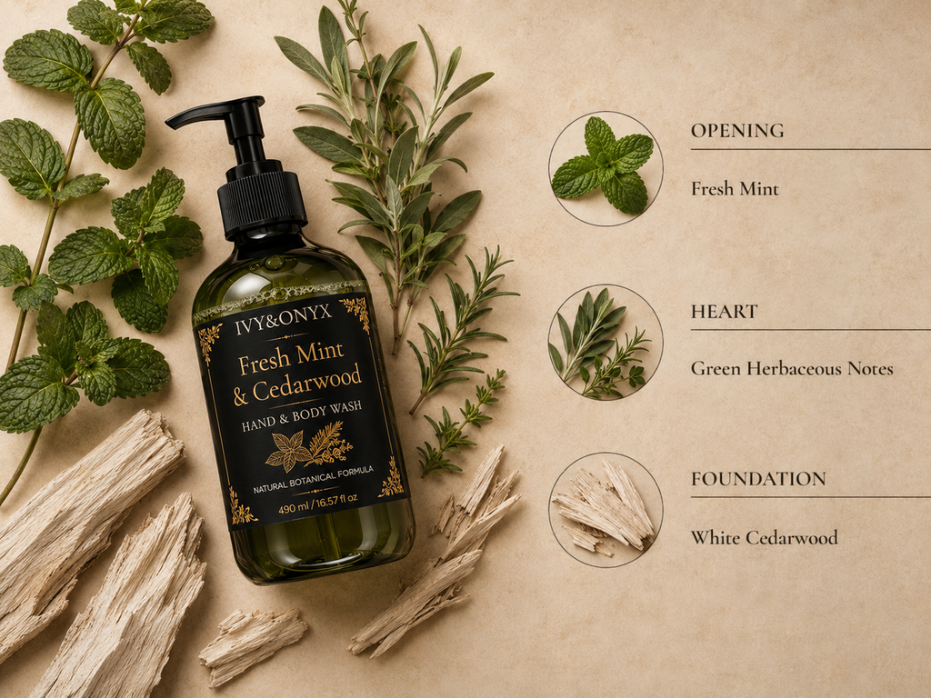 Fresh Mint & Cedarwood Hand & Body Wash • 490 ml / 16.57 fl oz