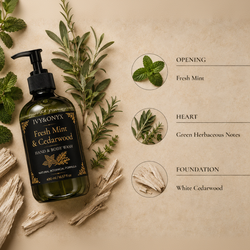 Fresh Mint & Cedarwood Hand & Body Wash • 490 ml / 16.57 fl oz