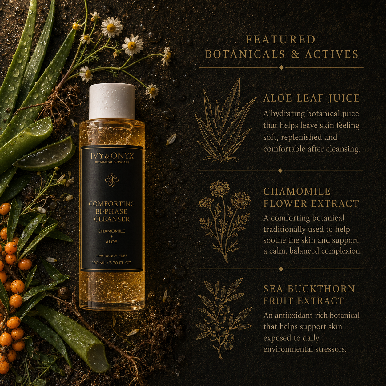 Comforting Bi-Phase Cleanser with Chamomile + Aloe