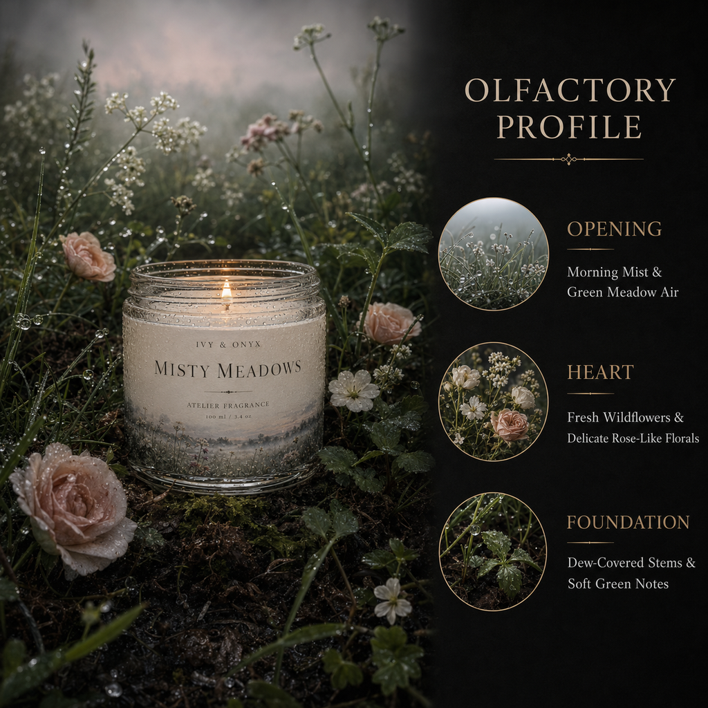 Bougie Misty Meadows, 100 ml / 3,4 oz