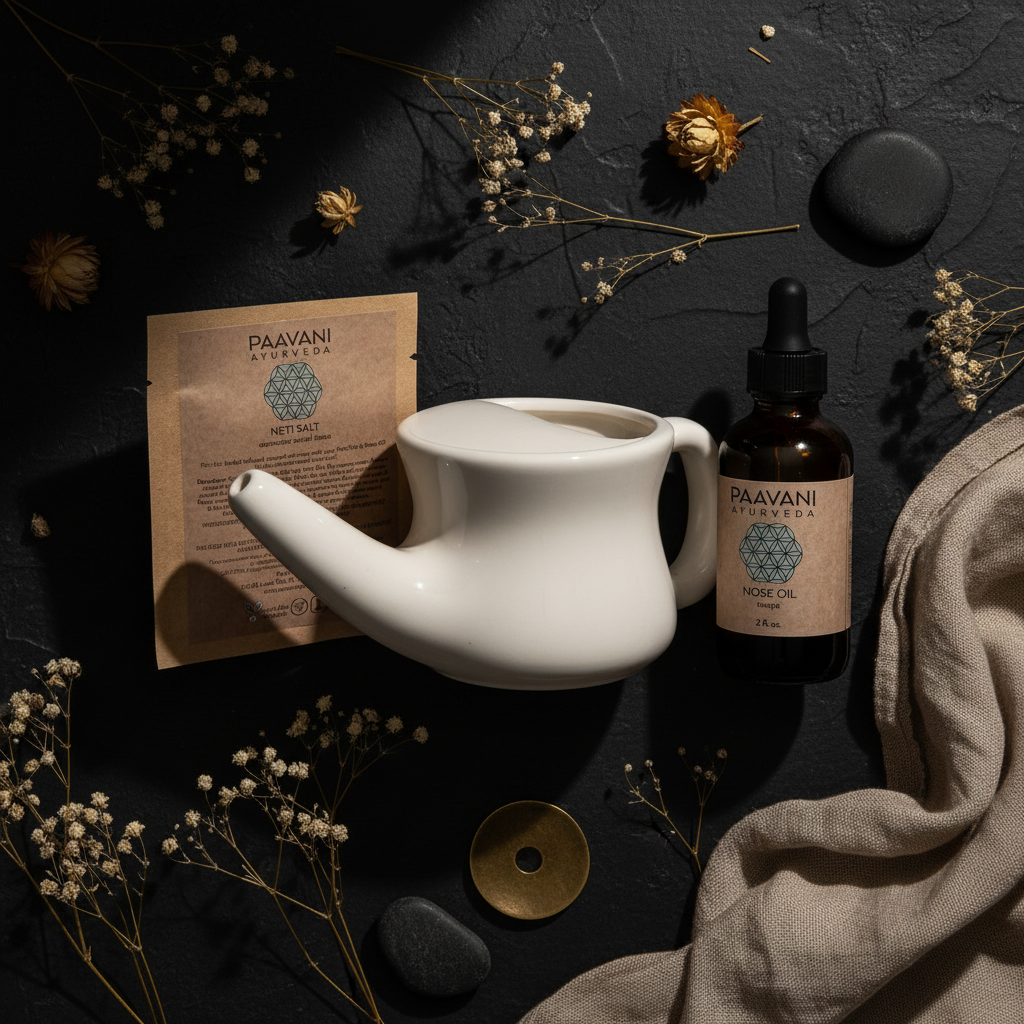 Nasal Care Ritual | Ayurvedic Neti & Nasya Kit for Sinus Health