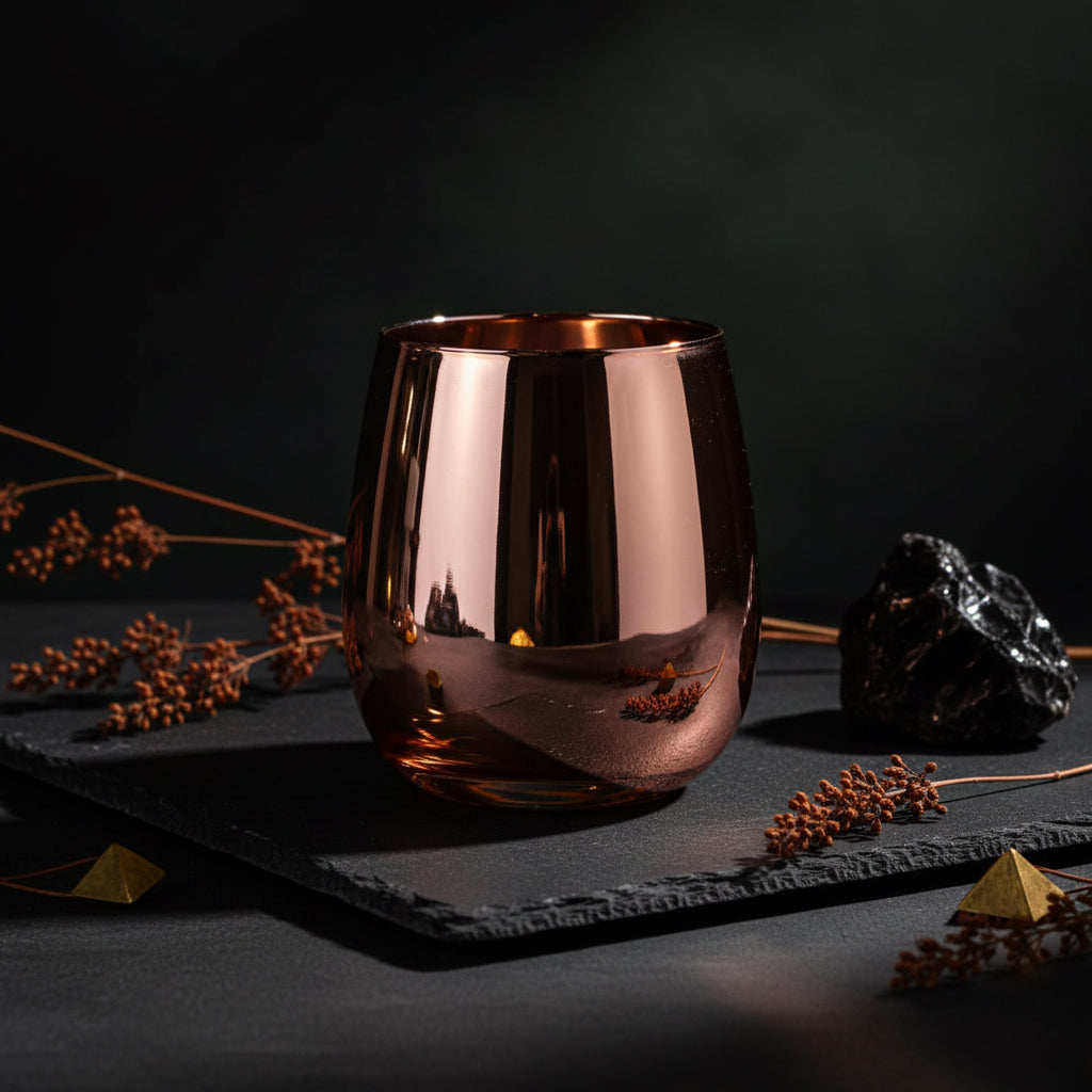 Cozy Winter Day Candle Rose Gold-0