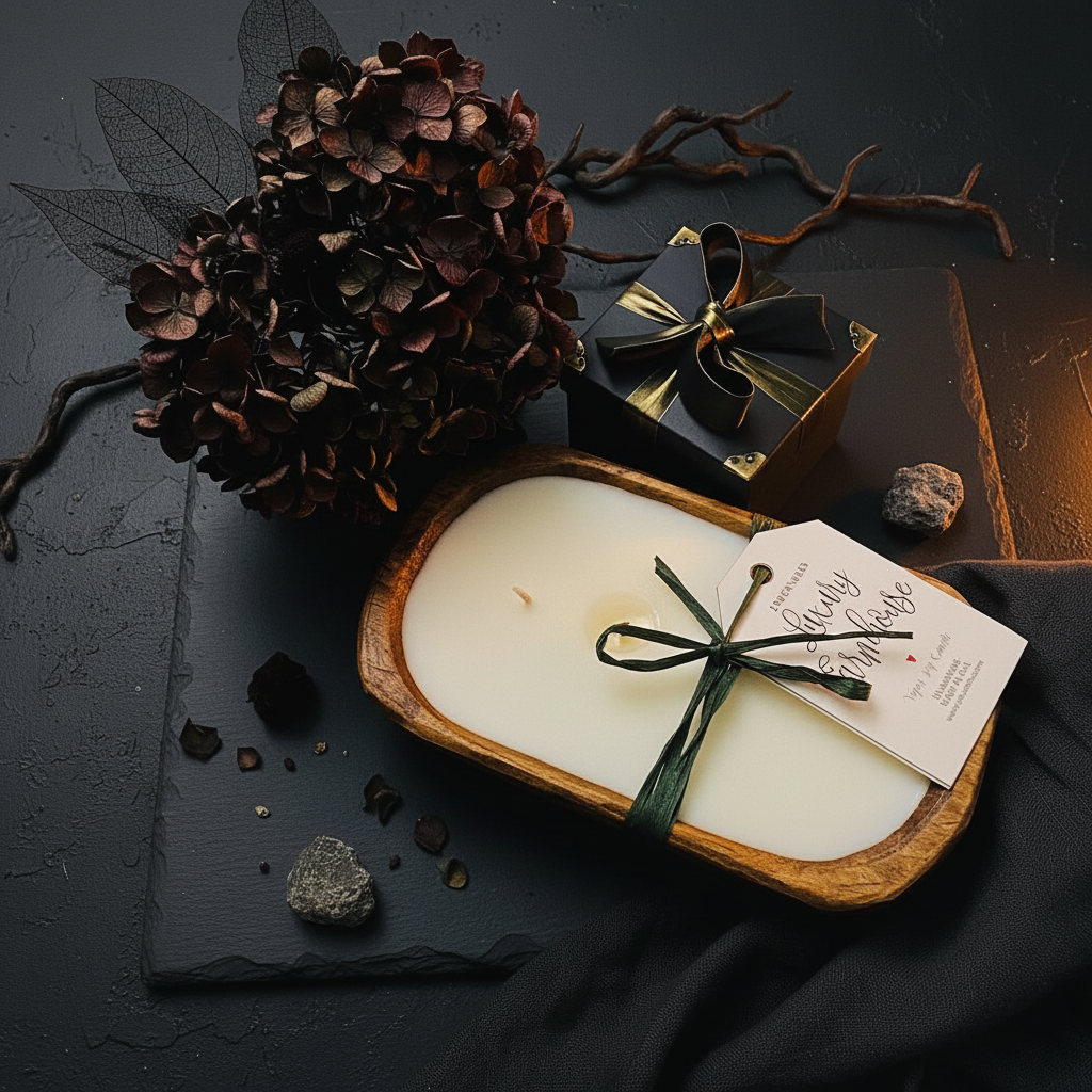 Rustic Farmhouse Dough Bowl Candle Fresh Laundry Scent