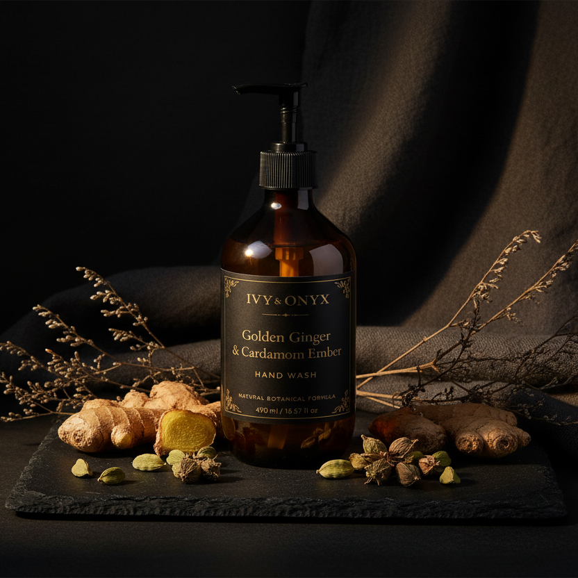 Luxury ginger and cardamom hand wash 490ml