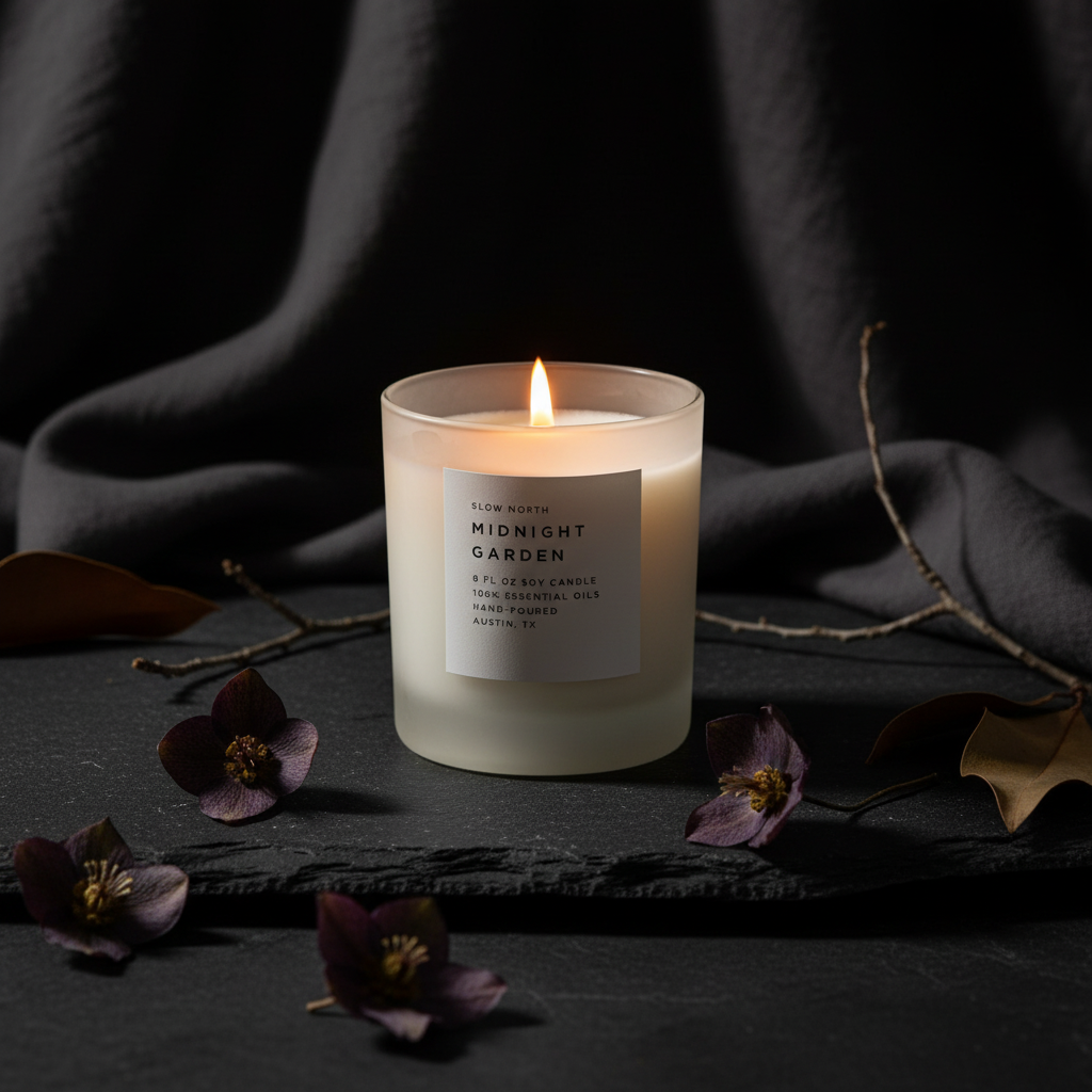 Midnight Garden - Signature Candle (Lavender + Rosemary + Geranium)