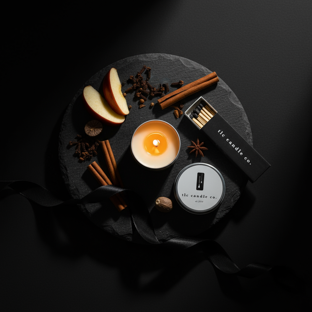 Travel Candle with Matches - Pomme Cider