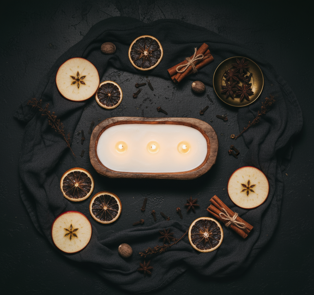 3-Wick Dough Bowl Soy Candle - Pomme Cider