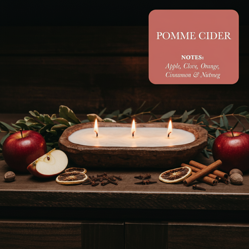 3-Wick Dough Bowl Soy Candle - Pomme Cider