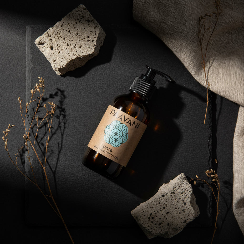 Pitta Body Oil | Cooling Ayurvedic Abhyanga Oil for Sensitive Skin-0