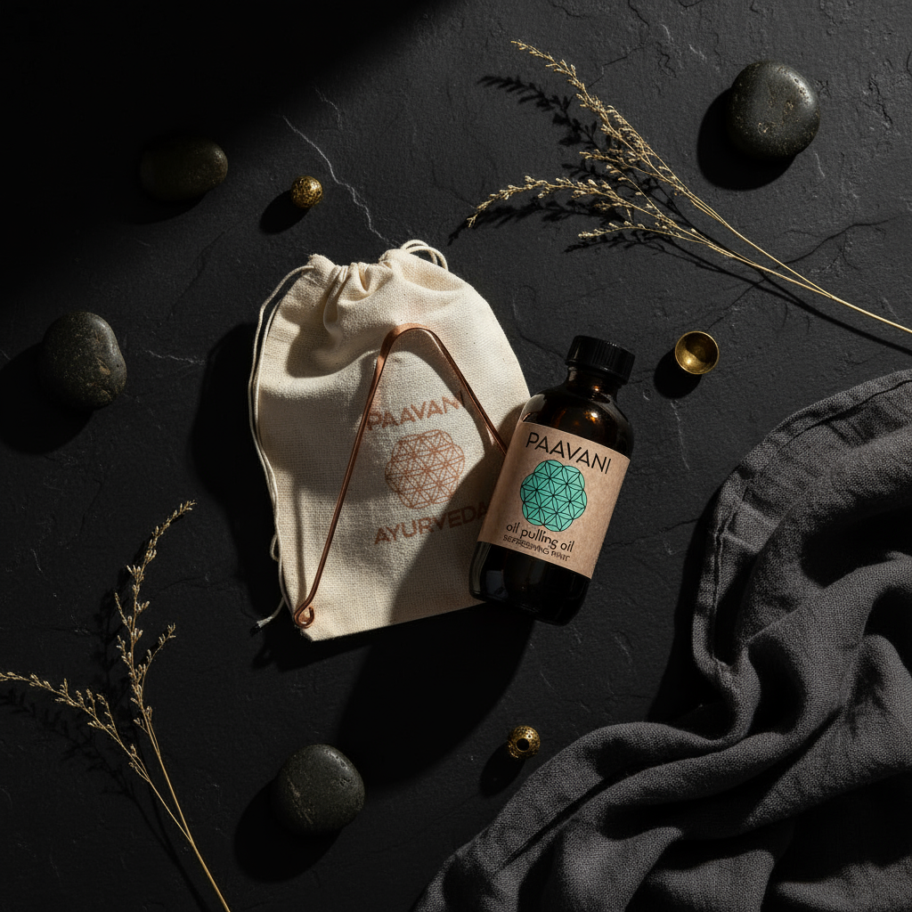 Mint Oral Care Ritual | Ayurvedic Oil Pulling & Tongue Cleaning