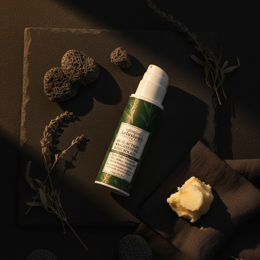 Step 1: Dual-Action Brightening Kojic Acid Face & Body Polish