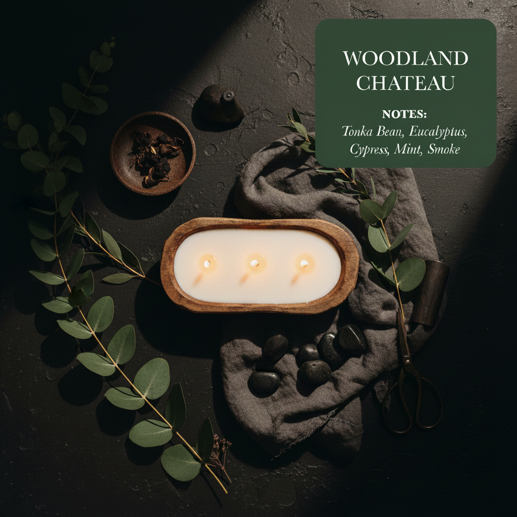 3-Wick Dough Bowl Soy Candle - Woodland Chateau (Market)