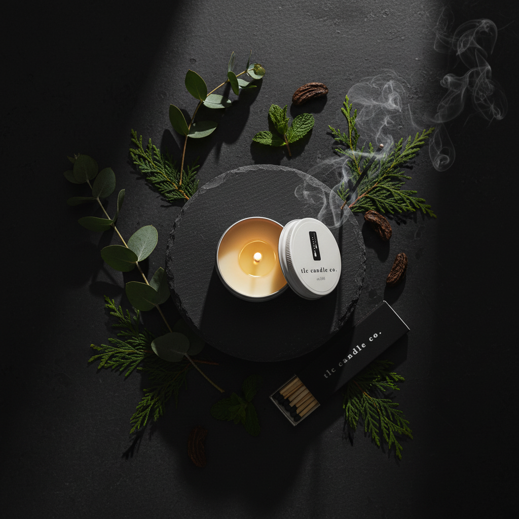 Travel Candle with Matches - Woodland Chateau