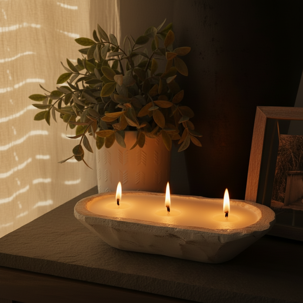 Farmhouse Dough Bowl Candle Scent Fresh Linen