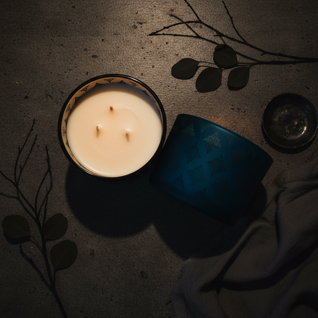 Winter Cabin Holiday Candle Home Decor-0